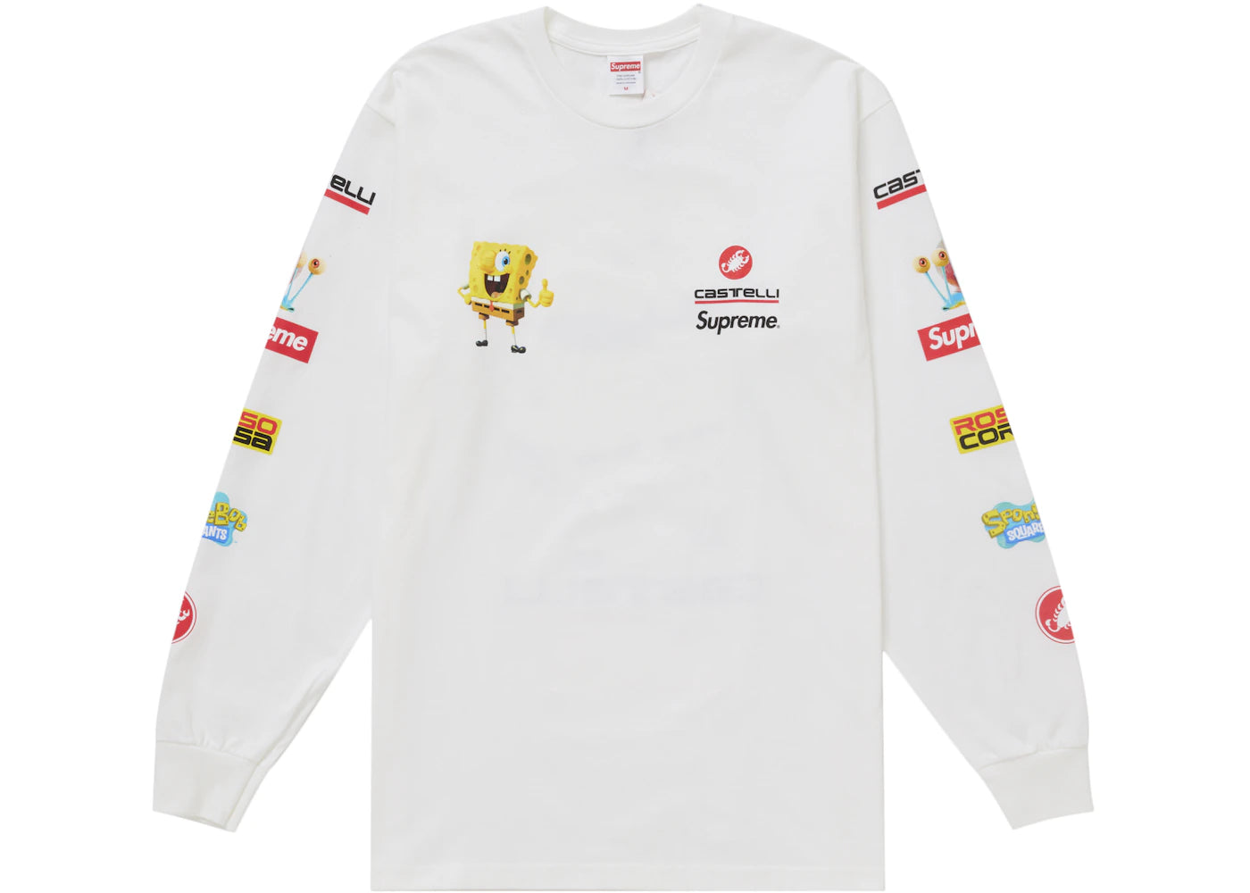 Supreme SpongeBob/Castelli Racing L/S Tee White - vue secondaire B