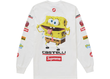 Supreme SpongeBob/Castelli Racing L/S Tee White - product view 2