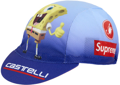 Supreme SpongeBob SquarePants Castelli Cycling Cap Blue - authentic Supreme apparel