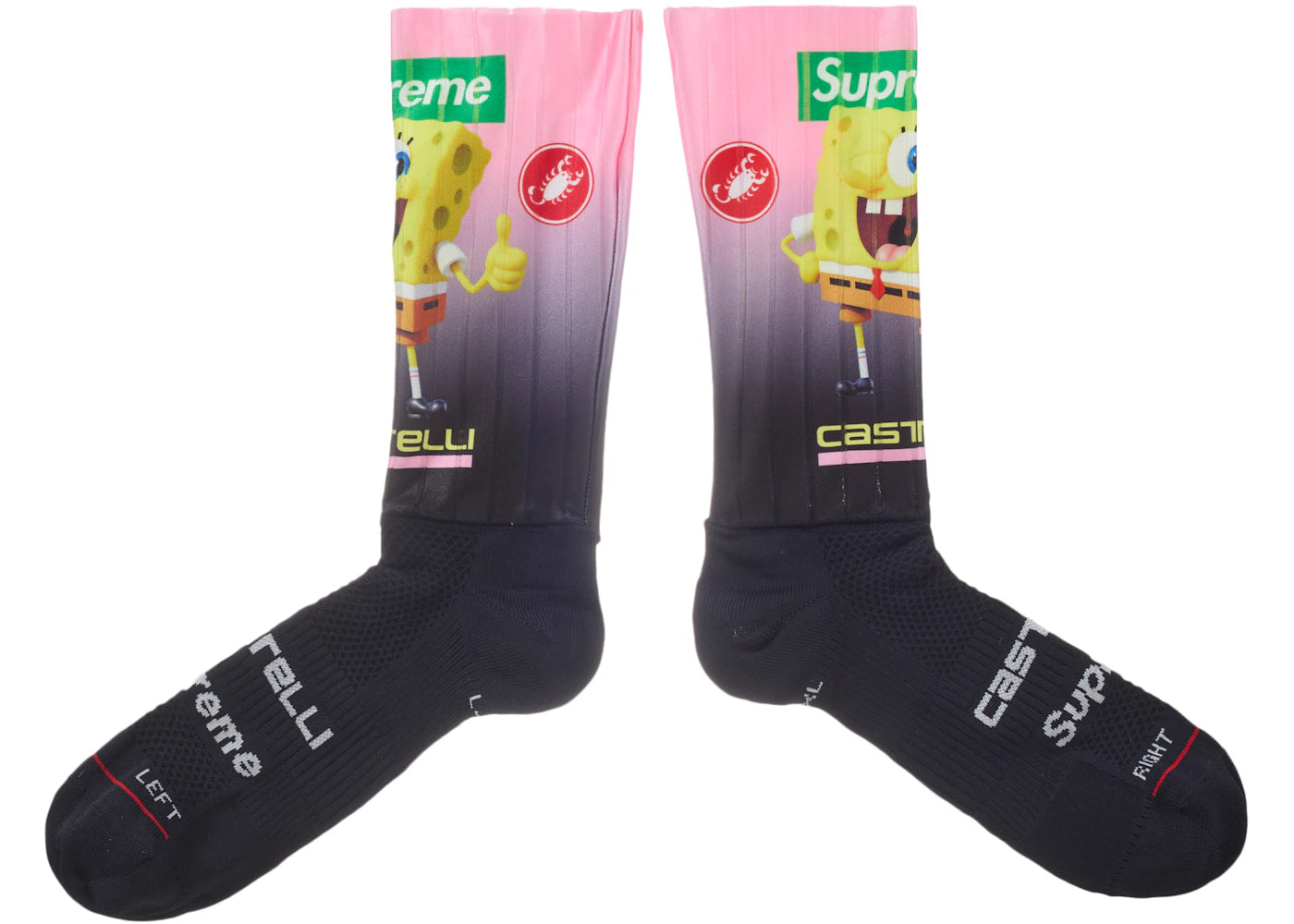 Supreme SpongeBob SquarePants Castelli Cycling Sock (1 Pack) Black - vue secondaire B