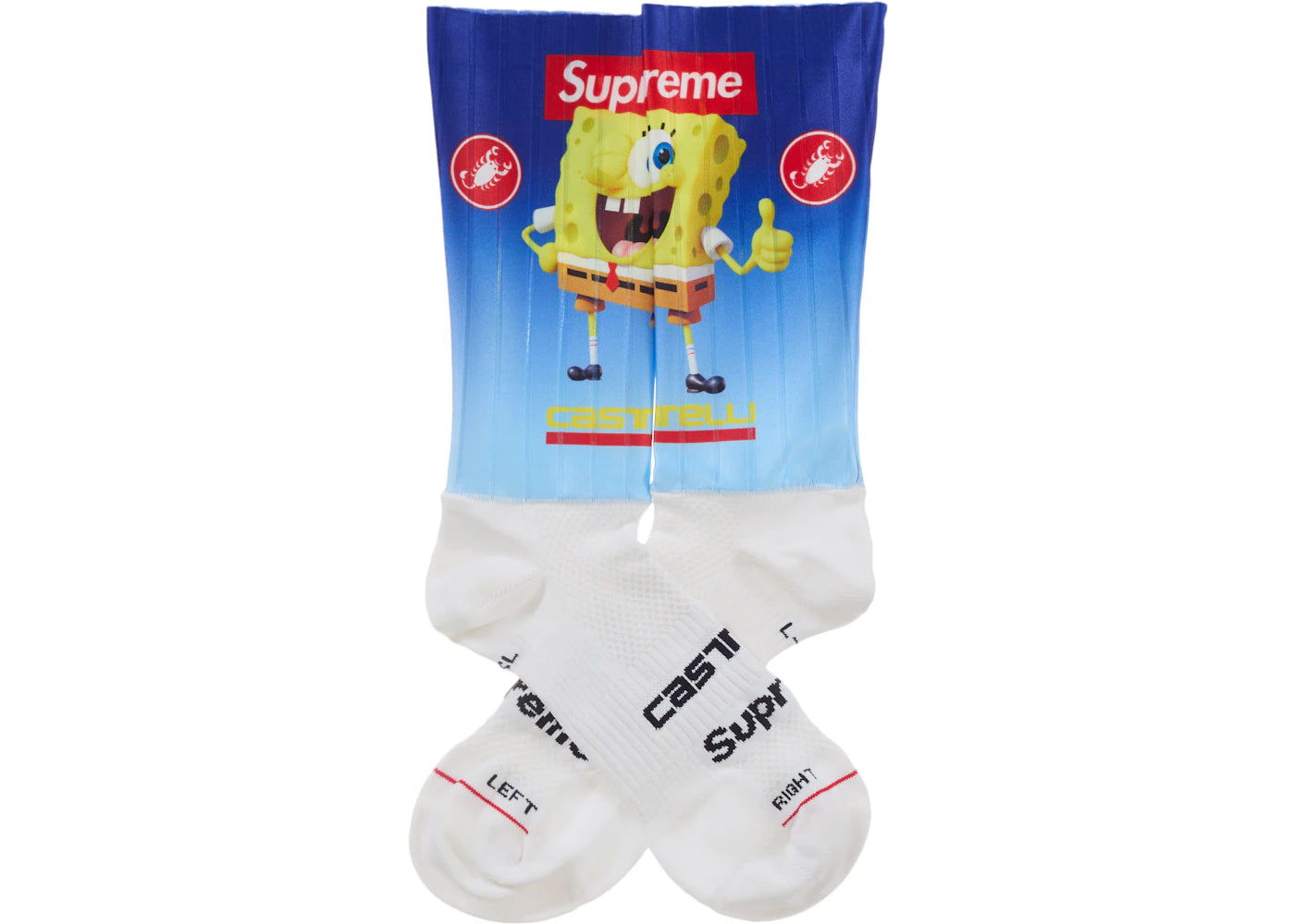 Supreme SpongeBob SquarePants Castelli Cycling Sock (1 Pack) White - vue secondaire B