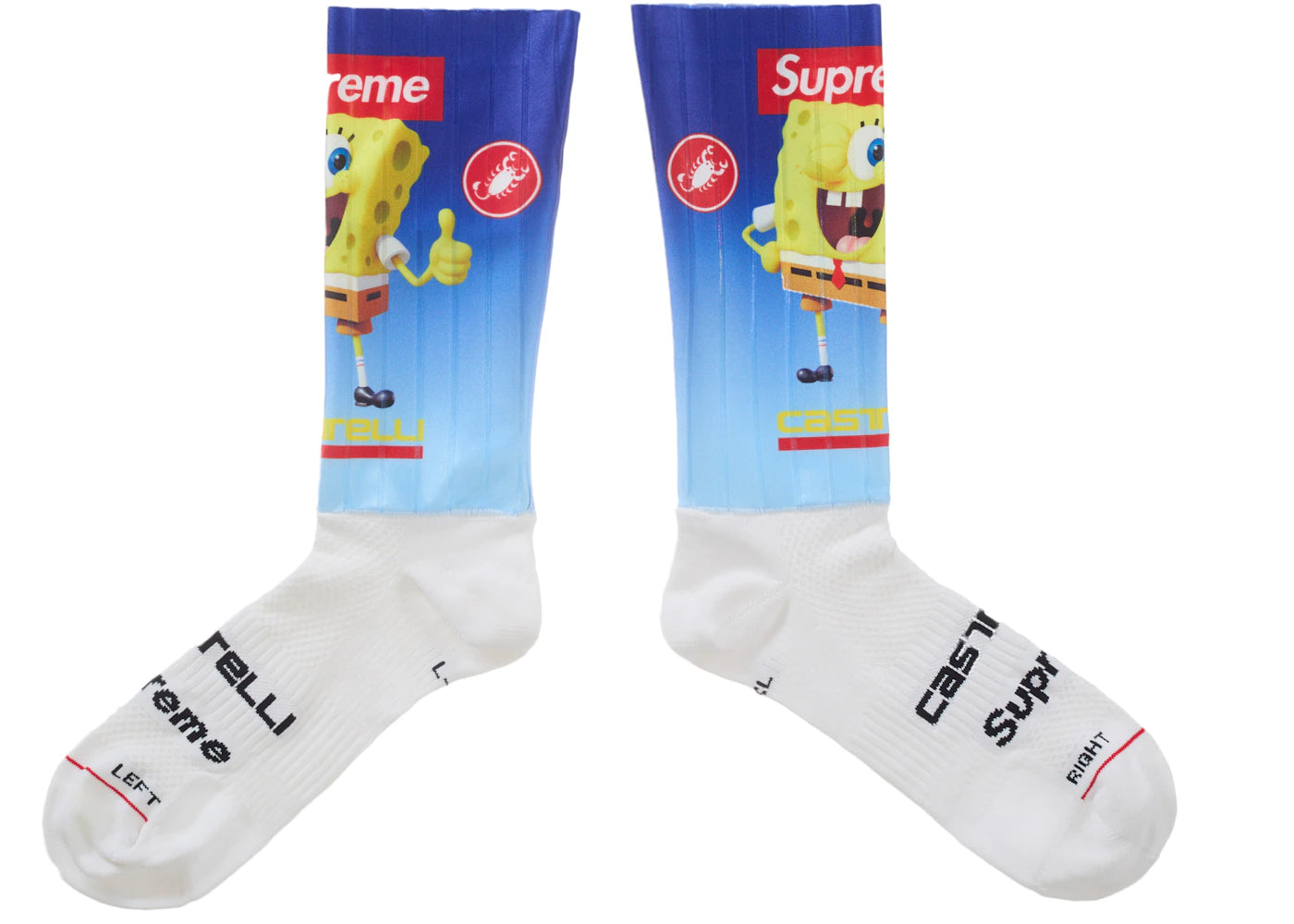 Supreme SpongeBob SquarePants Castelli Cycling Sock (1 Pack) White - vue secondaire A