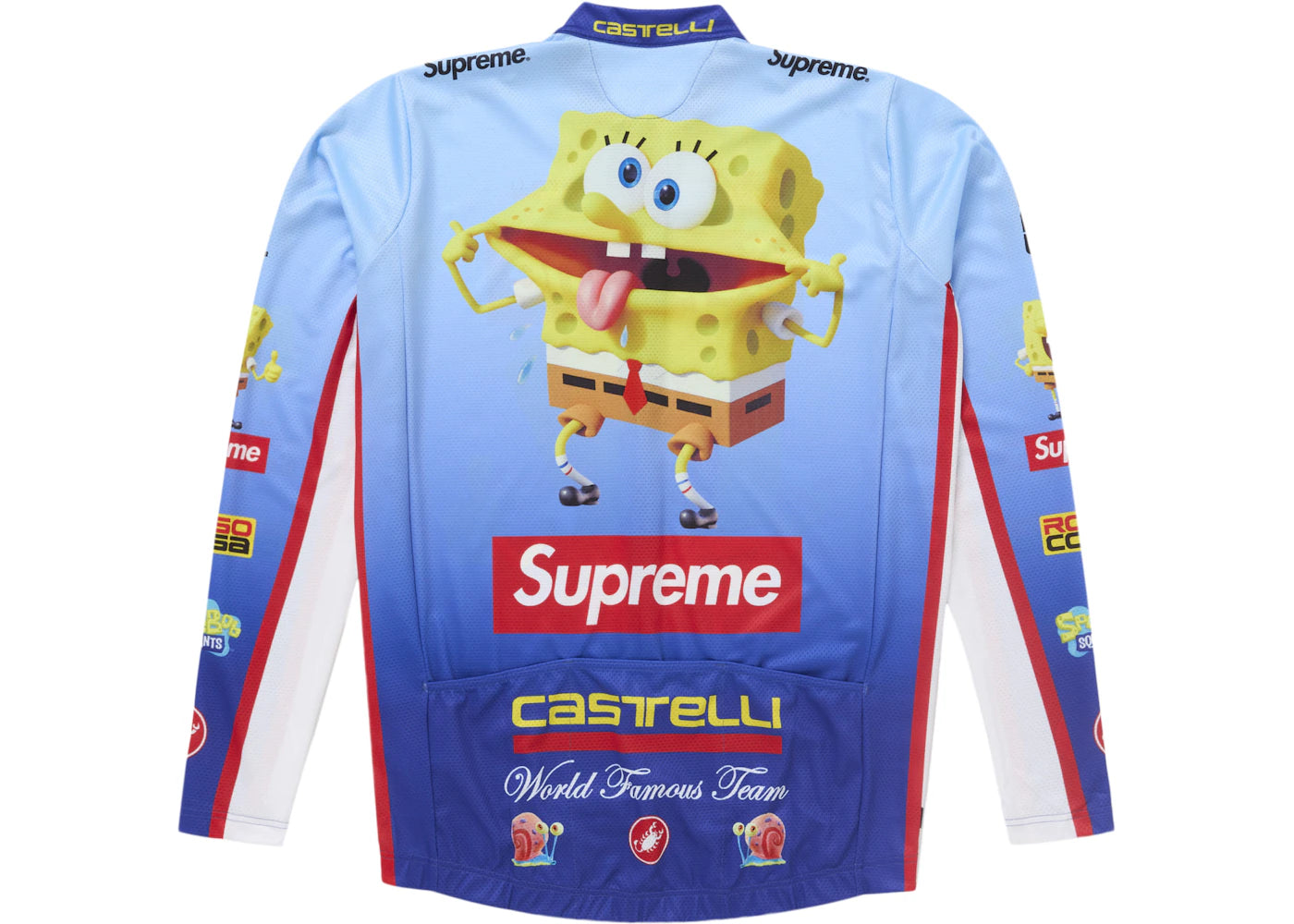 Supreme SpongeBob SquarePants Castelli L/S Cycling Jersey Blue - vue secondaire A