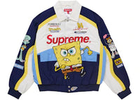 Supreme SpongeBob SquarePants Jeff Hamilton Racing Jacket White
