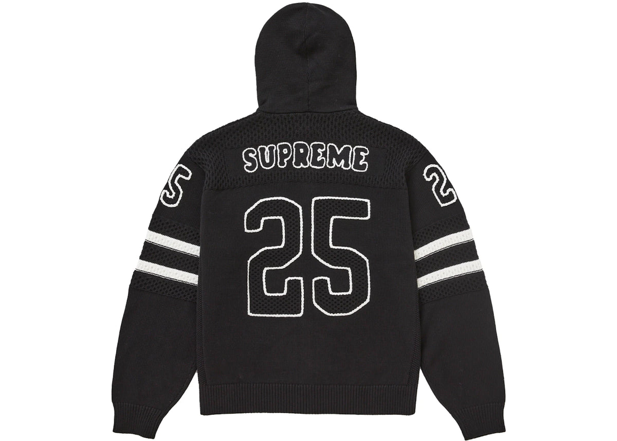 Supreme Sport Zip Up Hooded Sweater (FW25) Black - vue secondaire B