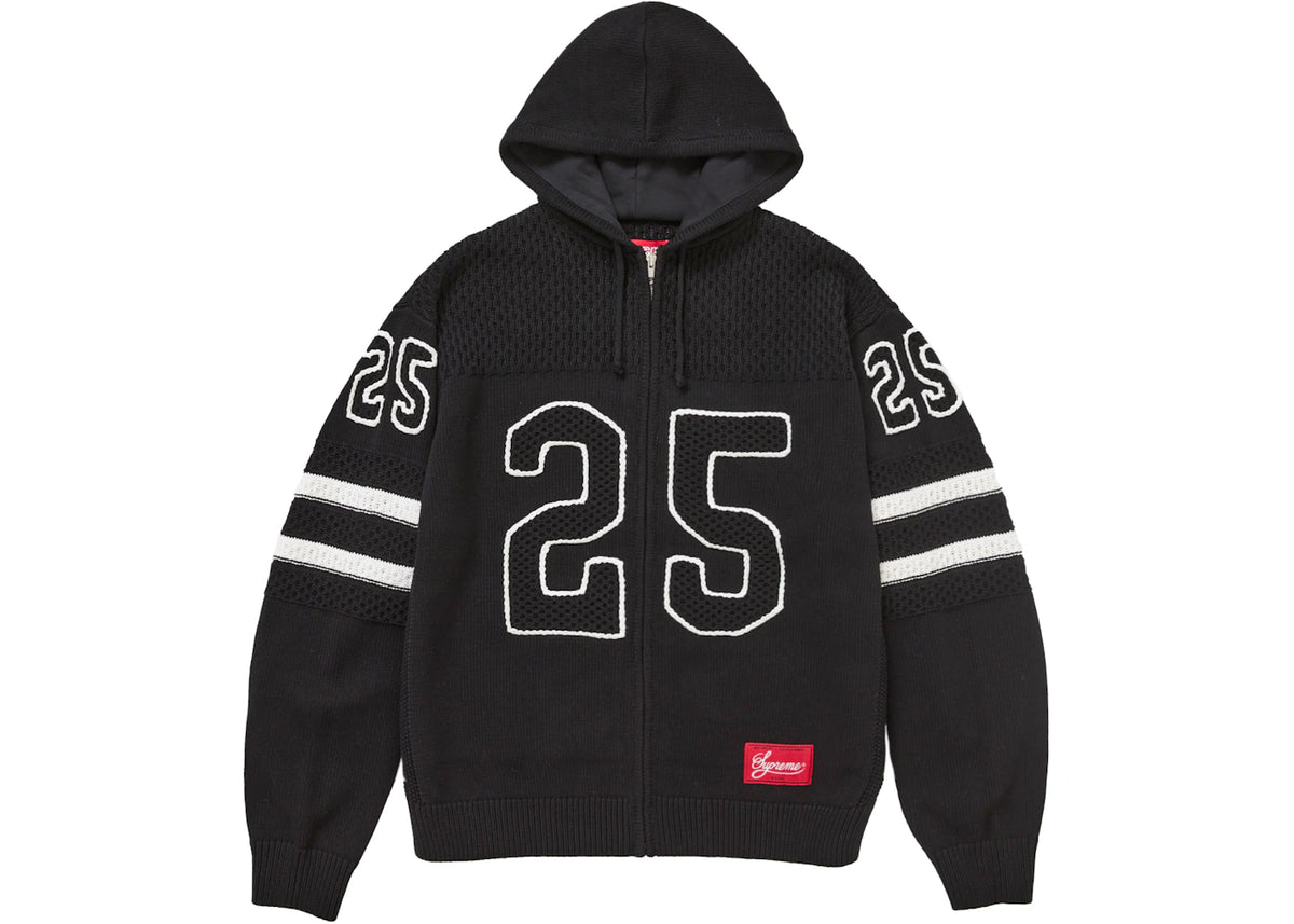 Supreme Sport Zip Up Hooded Sweater (FW25) Black - vue secondaire A