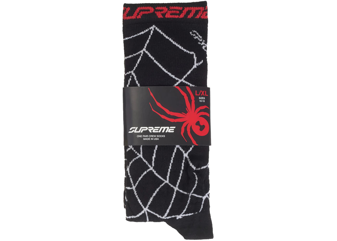 Supreme Spyder Crew Socks (1 Pack) Black - vue secondaire B