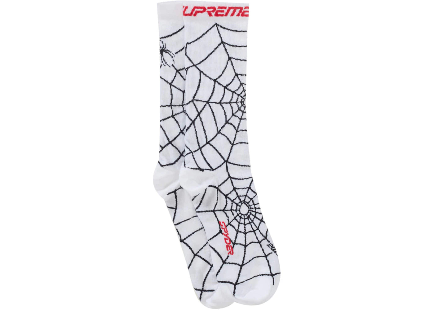 Supreme Spyder Crew Socks (1 Pack) White - vue secondaire A
