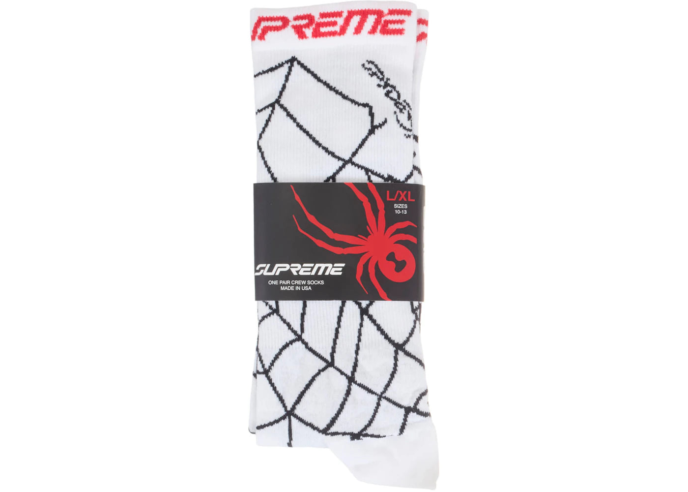 Supreme Spyder Crew Socks (1 Pack) White - vue secondaire B