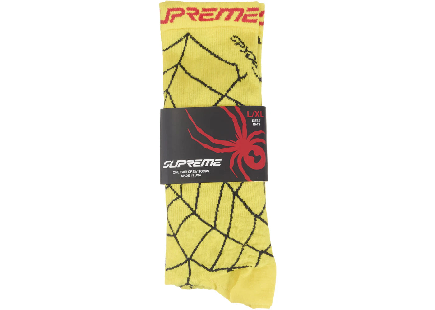 Supreme Spyder Crew Socks (1 Pack) Yellow - vue secondaire B