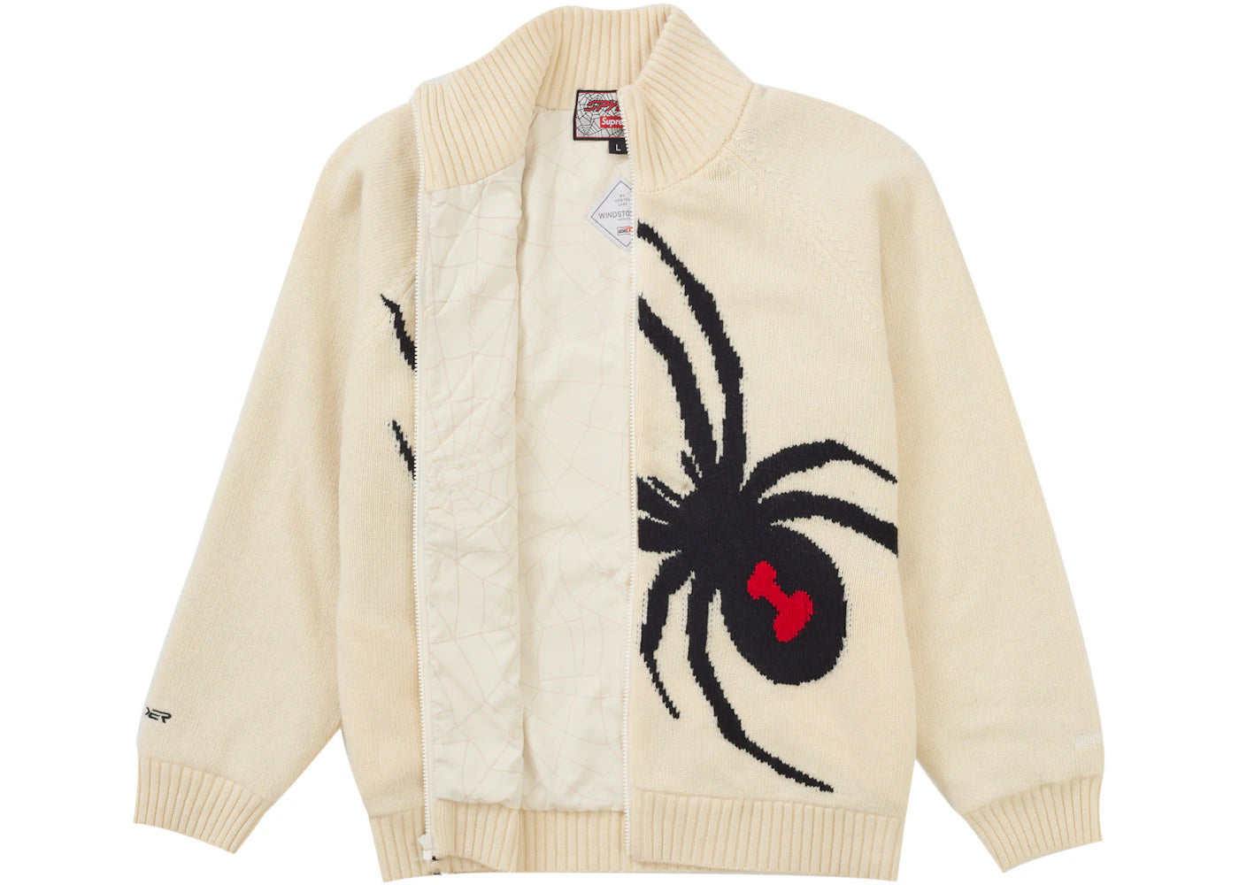 Supreme Spyder WINDSTOPPER Zip Up Sweater White - vue secondaire B