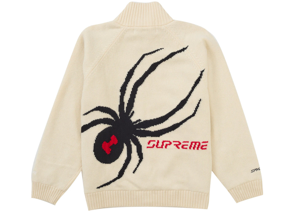 Supreme Spyder WINDSTOPPER Zip Up Sweater White - vue secondaire B