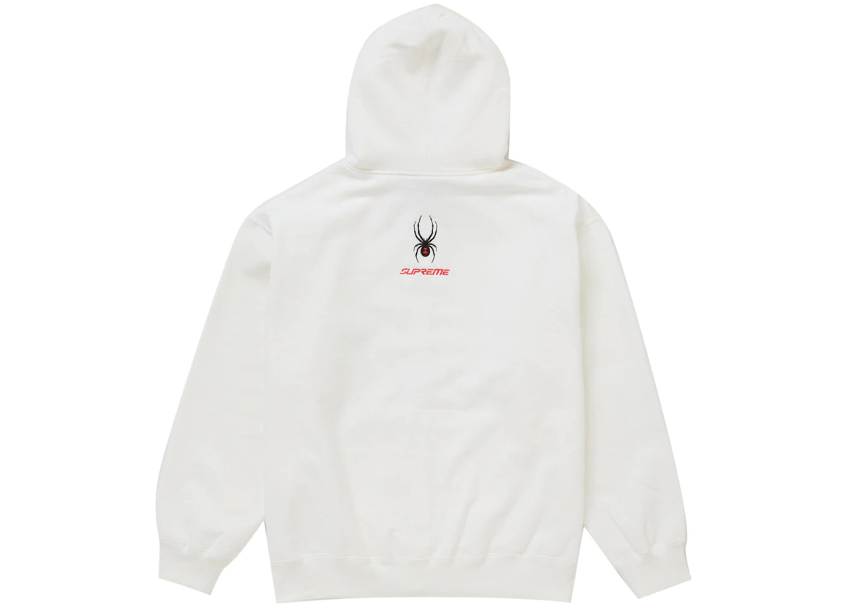 Supreme Spyder Zip Up Hooded Sweatshirt White - vue secondaire B