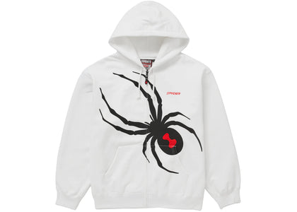 Supreme Spyder Zip Up Hooded Sweatshirt White - apparel view 2
