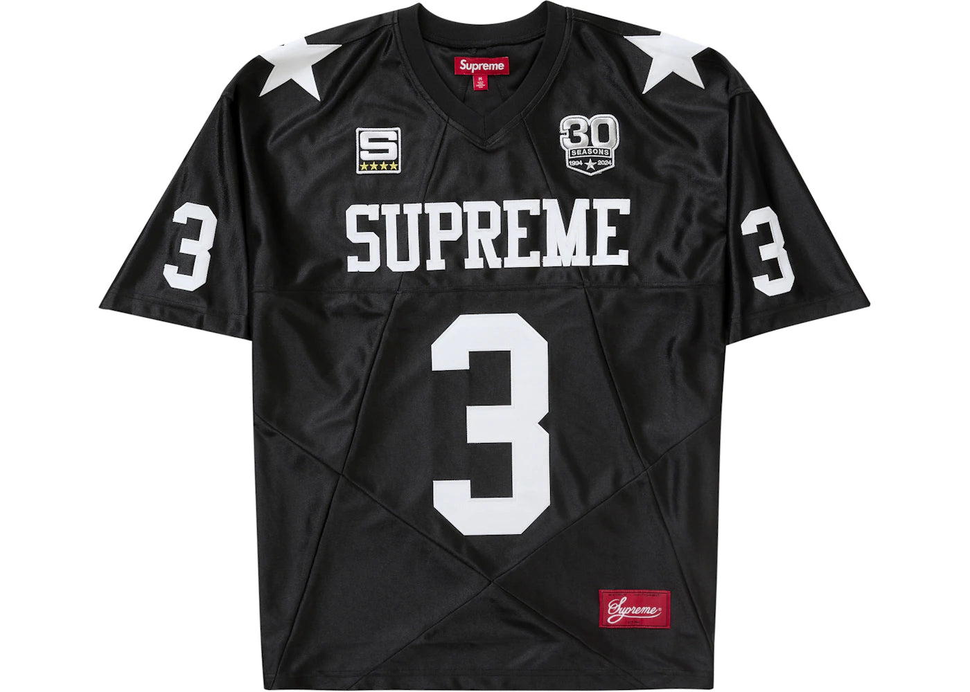 Supreme Star Football Jersey Black - vue 360