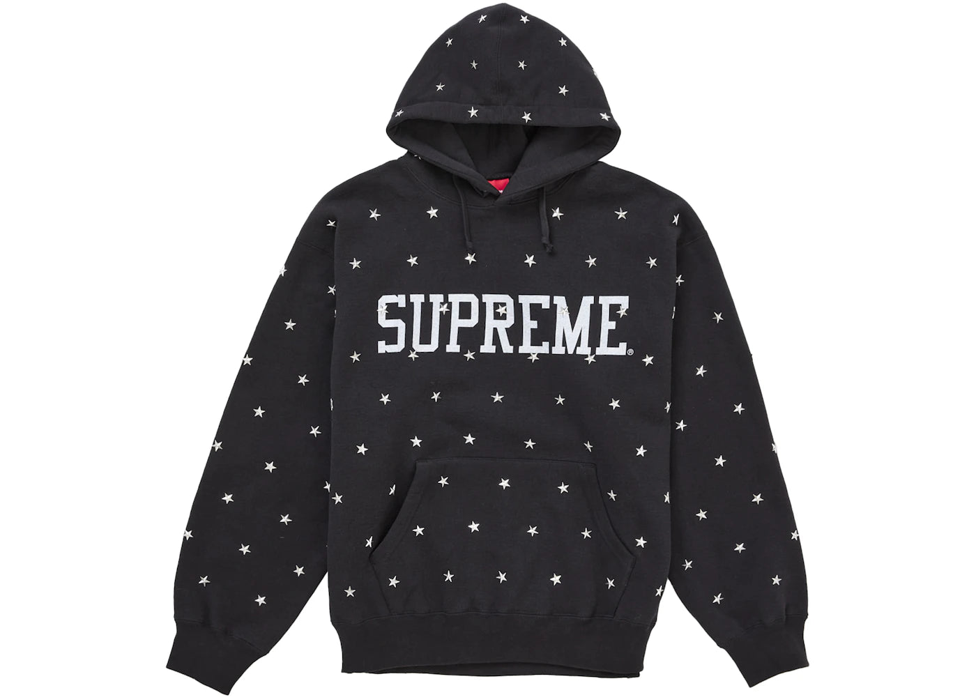 Supreme Stars Studded Hooded Sweatshirt Black - vue secondaire A
