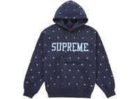 Supreme Stars Studded Hooded Sweatshirt Navy