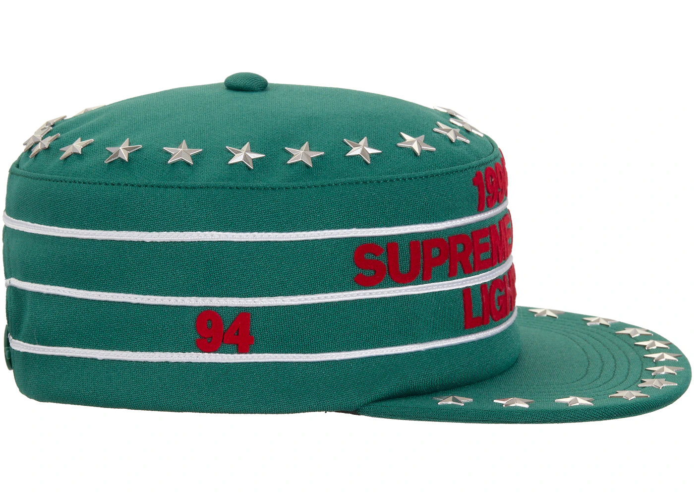 Supreme Stars Studded Pillbox Hat Green - vue secondaire B