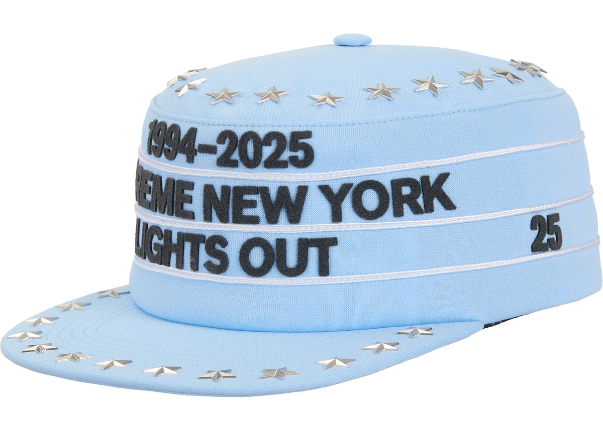 Supreme Stars Studded Pillbox Hat Light Blue - vue 360