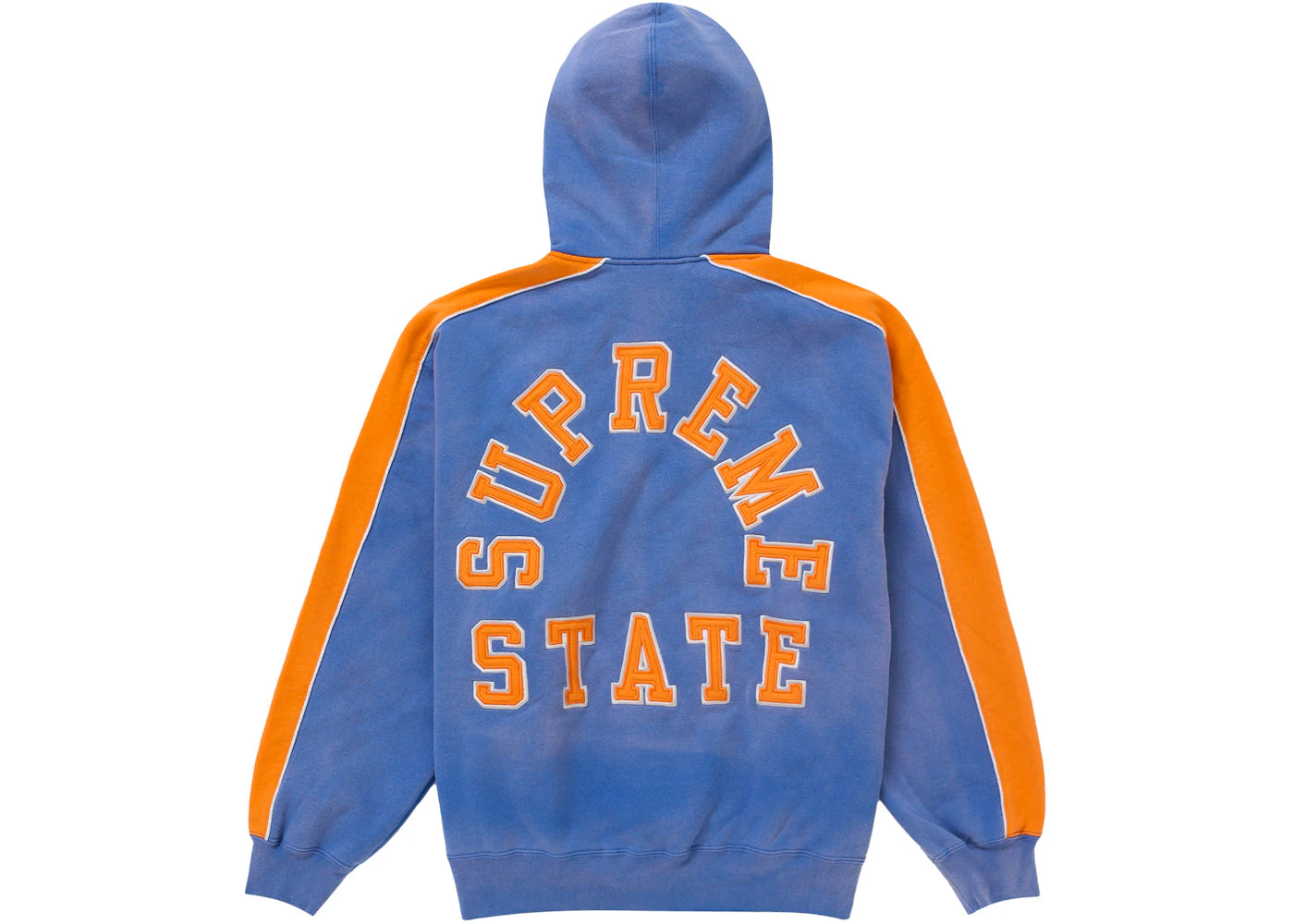 Supreme State Zip Up Hooded Sweatshirt Washed Royal - vue secondaire B