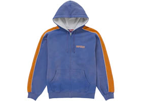 Supreme State Zip Up Hooded Sweatshirt Washed Royal