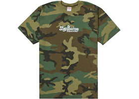 Supreme Stay Positive Tee Woodland Camo - vue 360