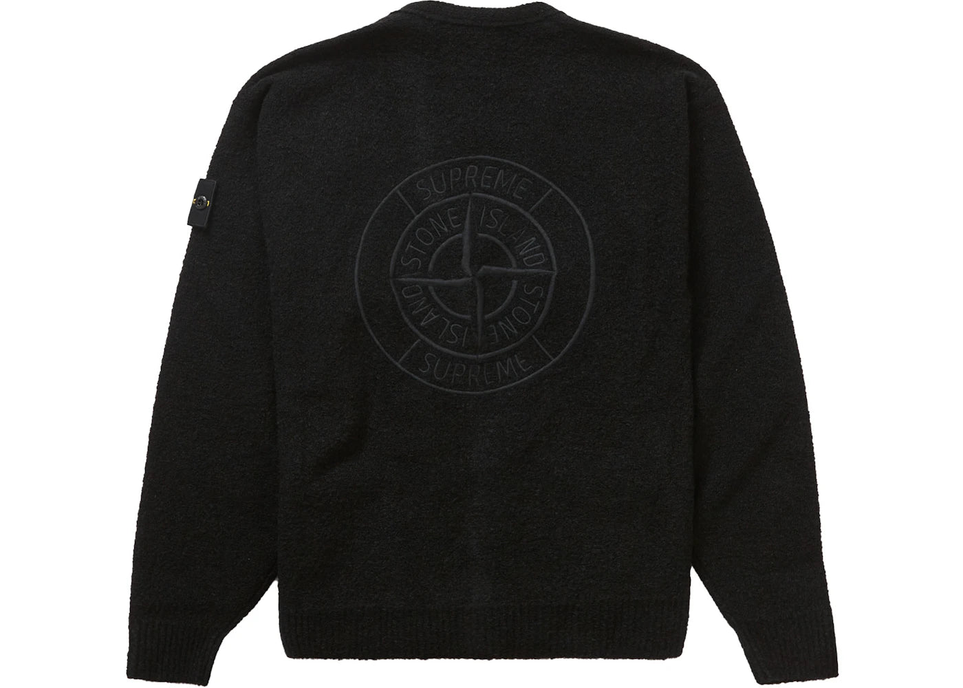 Supreme Stone Island Bouclé Cardigan Black - vue secondaire A