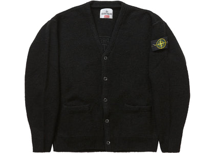 Supreme Stone Island Bouclé Cardigan Black - authentic Supreme product