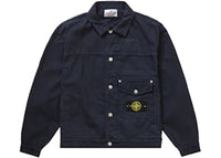 Supreme Stone Island Denim Trucker Jacket Navy