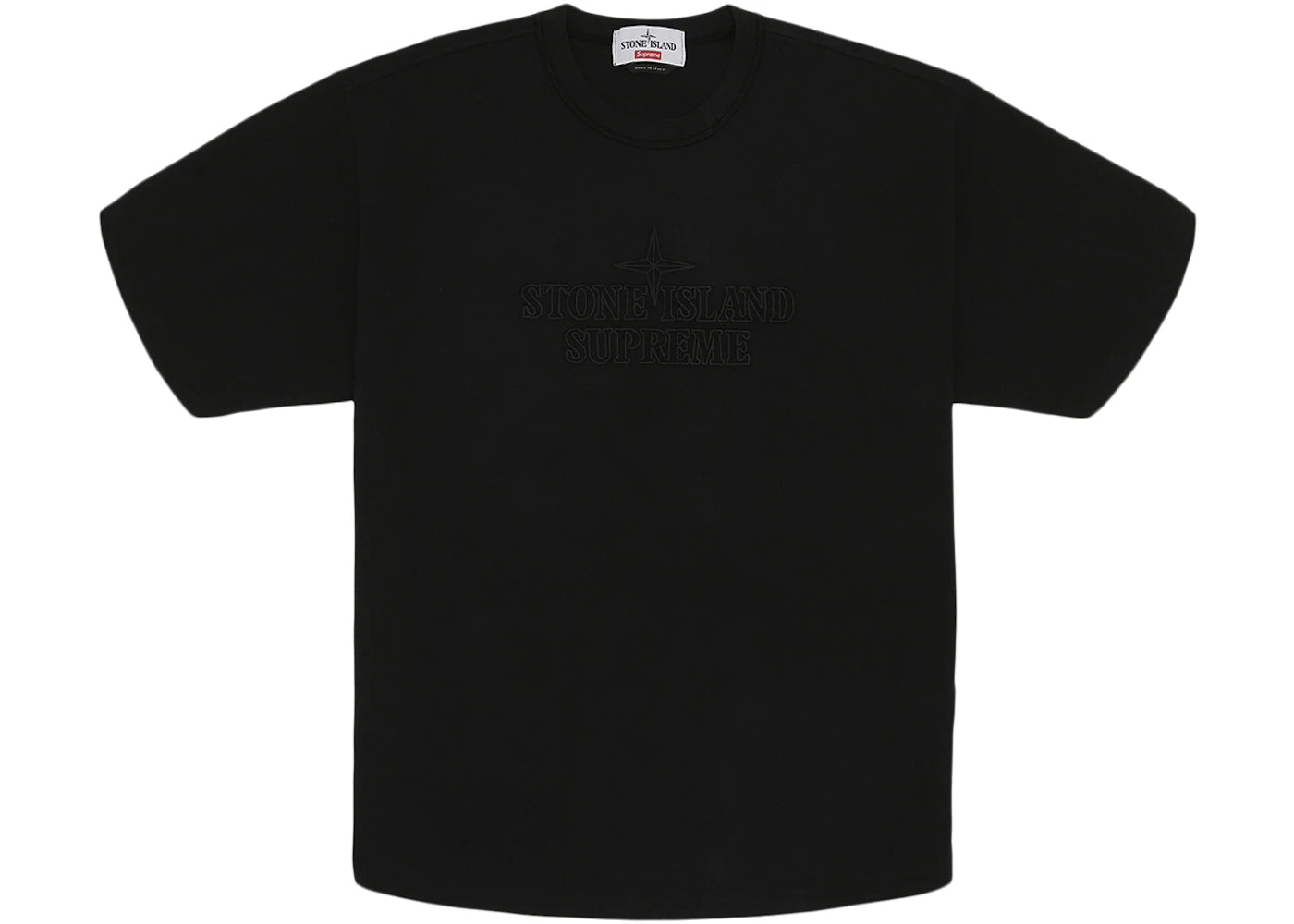 Supreme Stone Island Embroidered Logo S/S Top Black - vue secondaire A