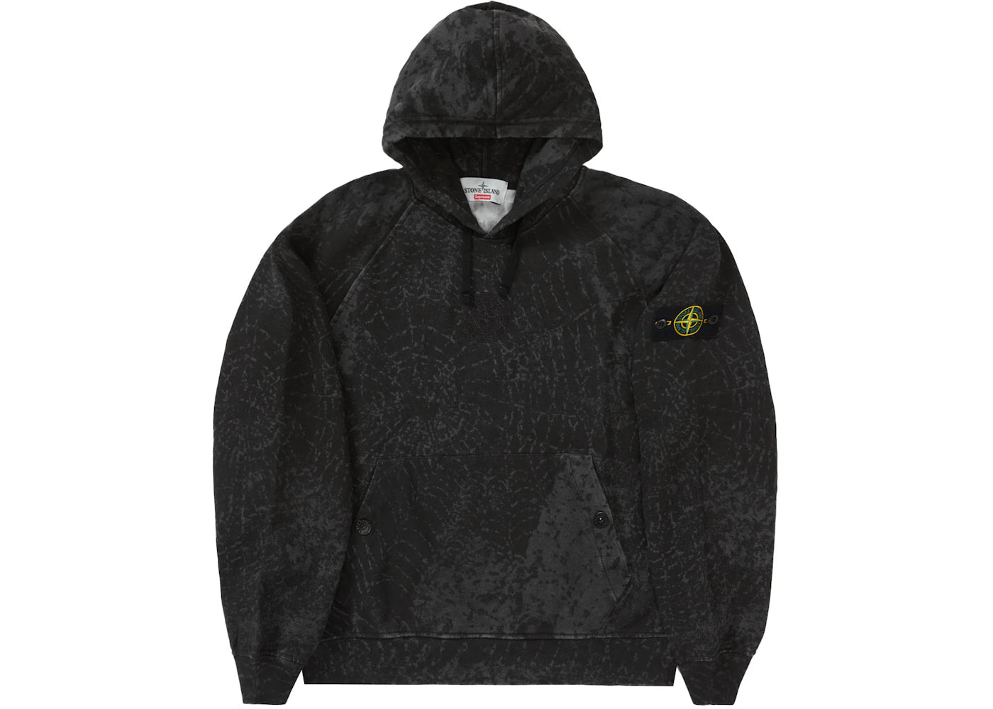 Supreme Stone Island Hooded Sweatshirt (FW23) Black - vue secondaire A