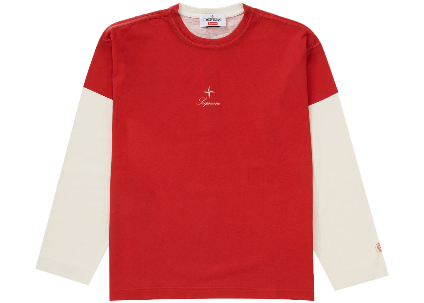 Supreme Stone Island L/S Top Red - vue secondaire A