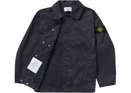 Supreme Stone Island Reactive Ice Camo Ripstop Jacket Black - apparel view 2