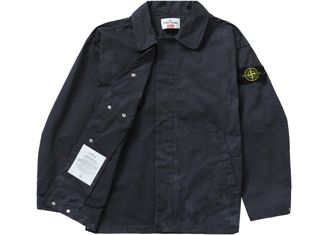 Supreme Stone Island Reactive Ice Camo Ripstop Jacket Black