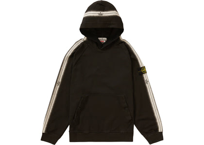 Supreme Stone Island Stripe Hooded Sweatshirt Black - authentic Supreme apparel