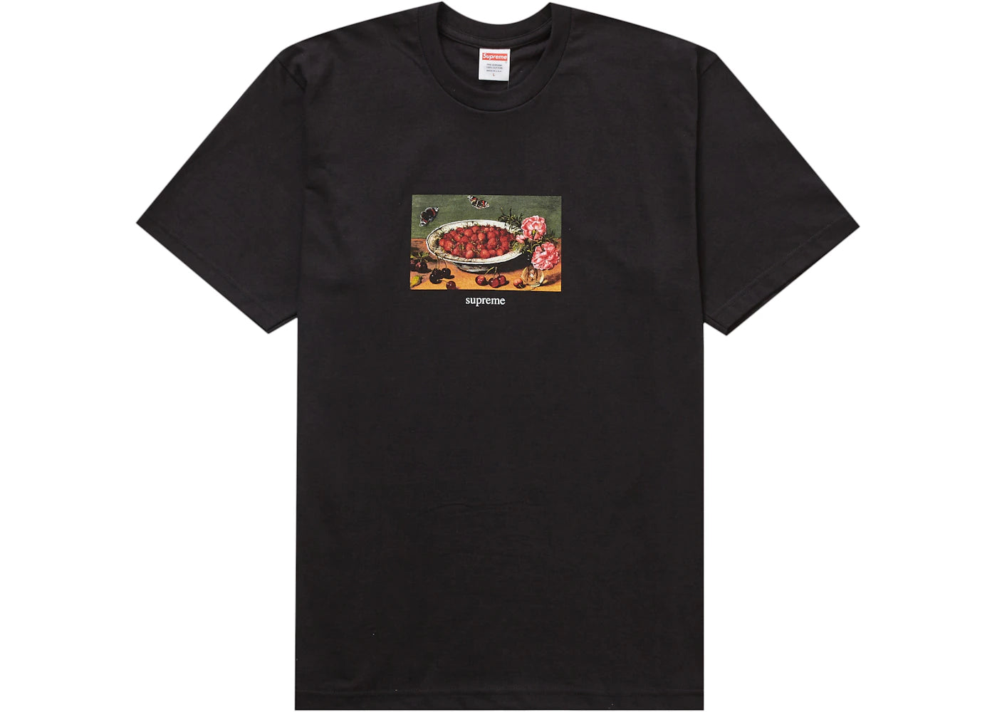 Supreme Strawberries Tee Black - vue 360