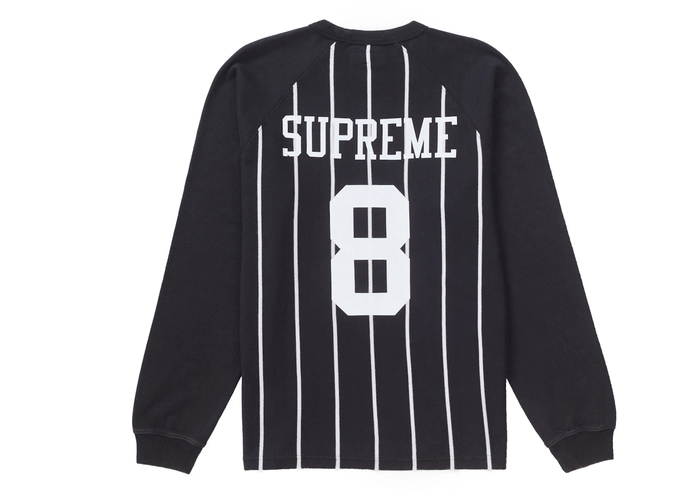 Supreme Stripe Raglan L/S Top Black - vue 360