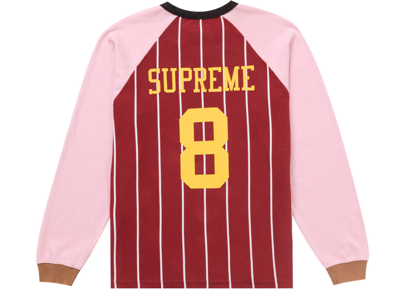 Supreme Stripe Raglan L/S Top Maroon - vue secondaire A