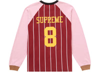 Supreme Stripe Raglan L/S Top Maroon