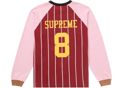 Supreme Stripe Raglan L/S Top Maroon - product view 2