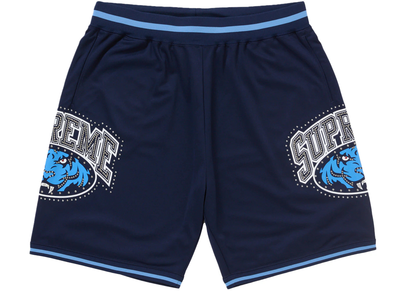 Supreme Studded Basketball Short Navy - vue secondaire A