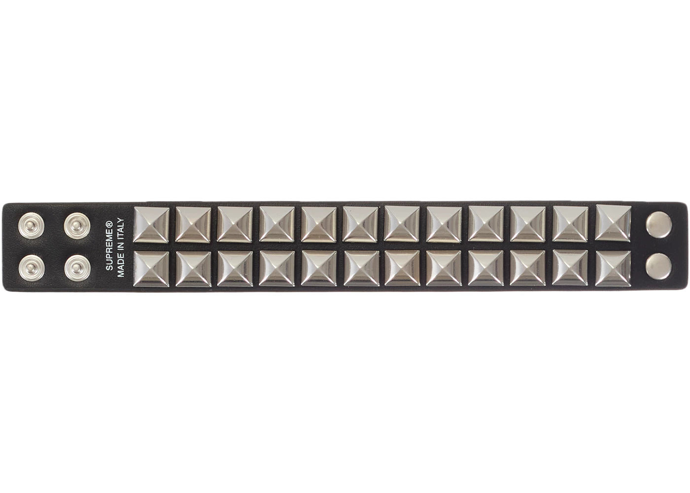 Supreme Studded Leather Bracelet Black - vue 360