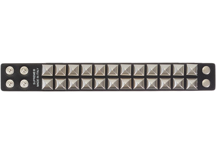 Supreme Studded Leather Bracelet Black - authentic Supreme product