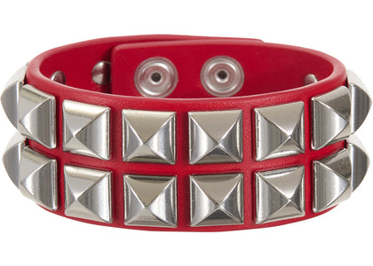 Supreme Studded Leather Bracelet Red - product view 2