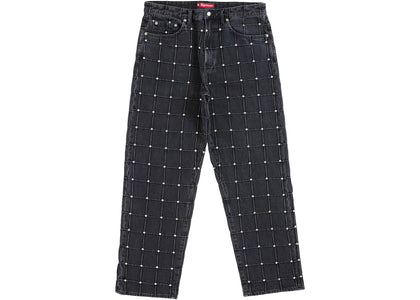 Supreme Studded Seam Loose Fit Jean Black - product view 2