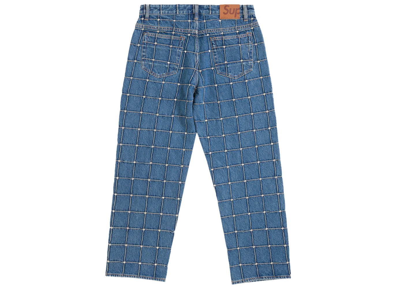 Supreme Studded Seam Loose Fit Jean Blue - vue secondaire B