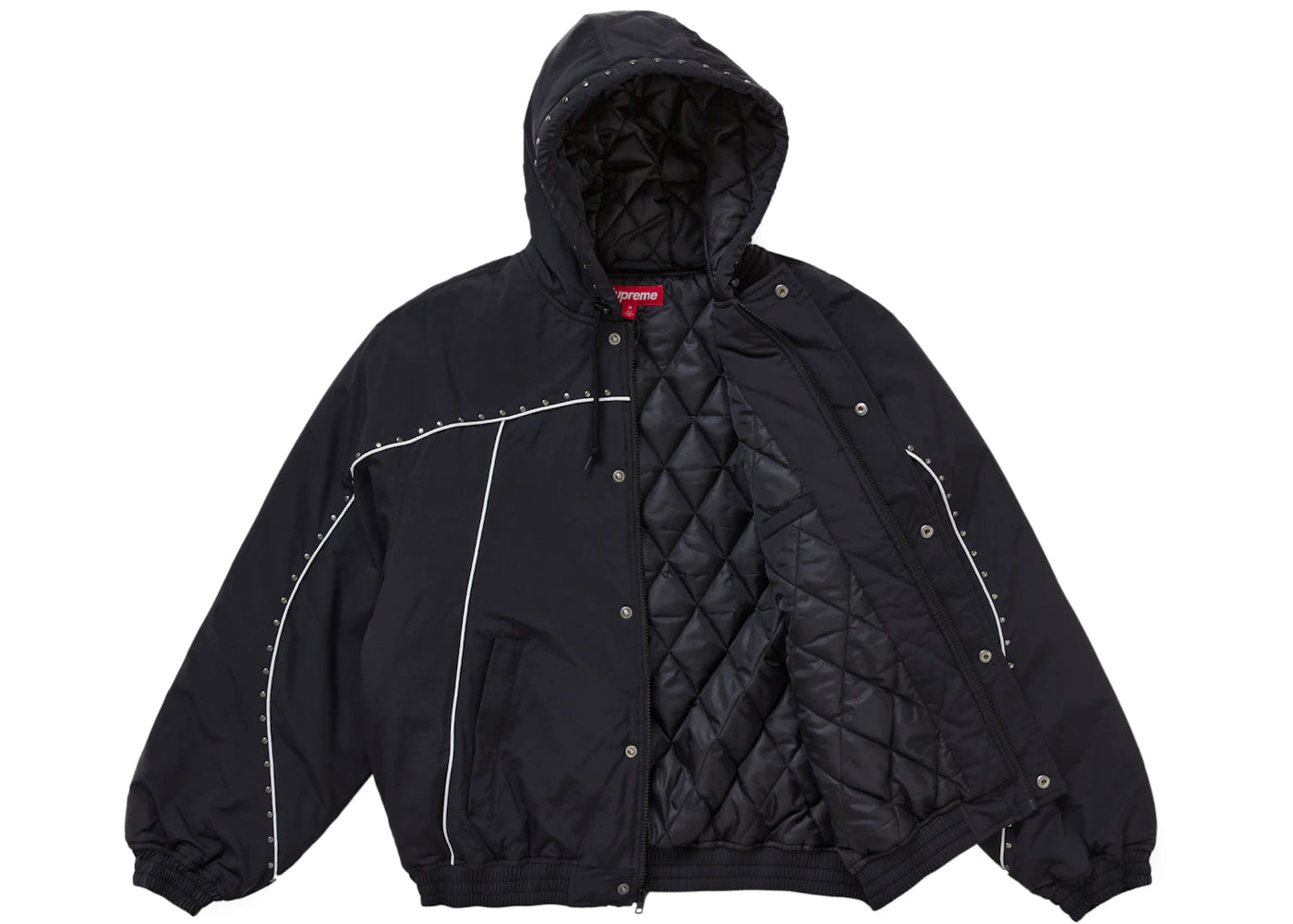 Supreme Studded Stadium Jacket Black - vue secondaire B