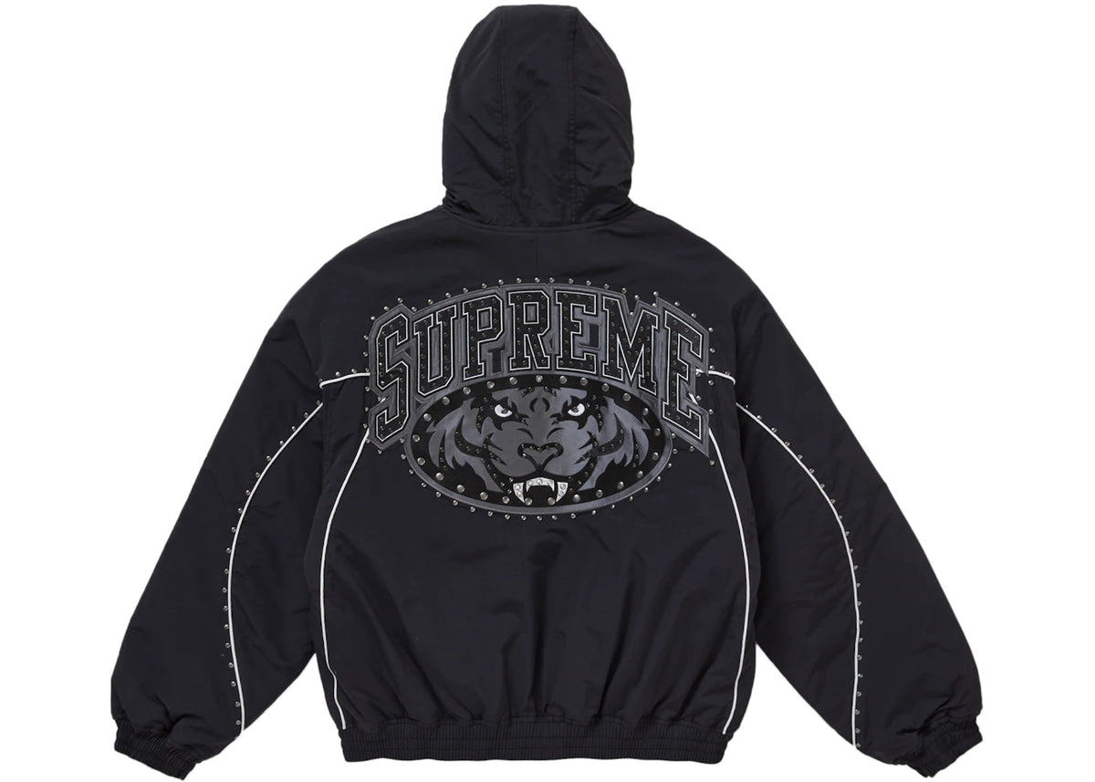 Supreme Studded Stadium Jacket Black - vue 360