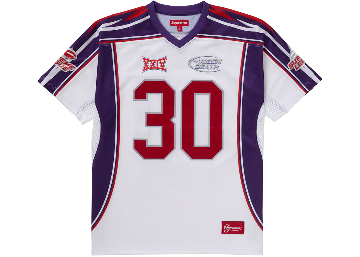 Supreme Sudden Death Football Jersey White - vue secondaire B