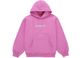 Supreme Swarovski Motion Logo Hooded Sweatshirt Pink - vue 360